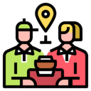 food and restaurant,woman,pin,location,food delivery,delivery man ok 